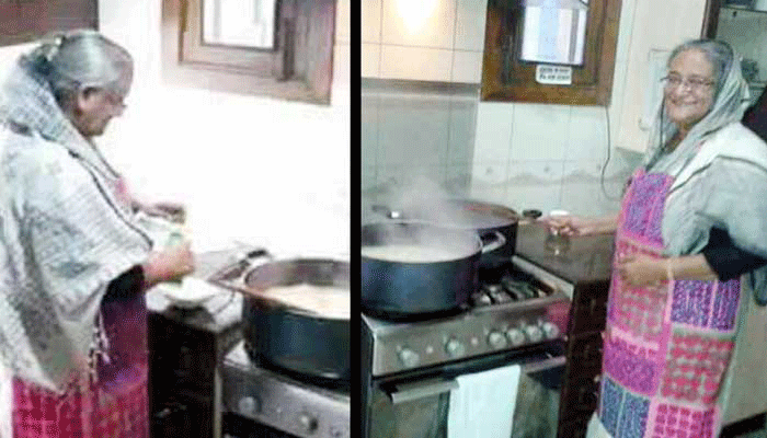 ছুটির দিনে রান্নাঘরে প্রধানমন্ত্রী
