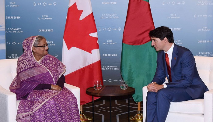 জাস্টিন ট্রুডোর সঙ্গে প্রধানমন্ত্রীর দ্বিপক্ষীয় বৈঠক