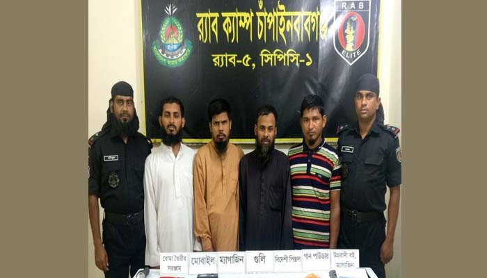 চাঁপাইনবাবগঞ্জে জেএমবির চার সদস্য গ্রেপ্তার