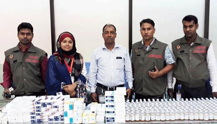 শাহজালালে নিষিদ্ধ বিদেশি ওষুধ জব্দ