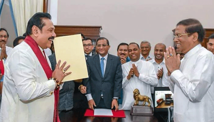 শ্রীলংকার নতুন প্রধানমন্ত্রী সাবেক রাষ্ট্রপতি মহিন্দ