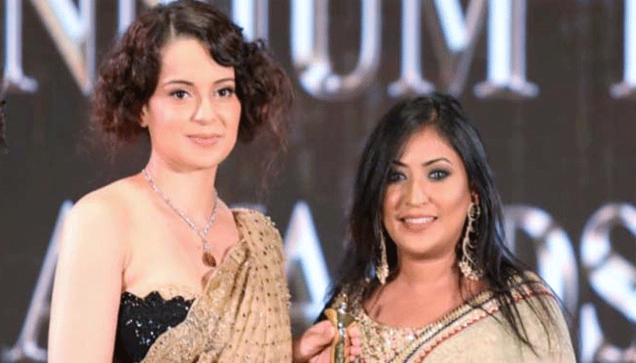 কঙ্গনার কাছ থেকে পুরস্কার নিলেন ইশরাত