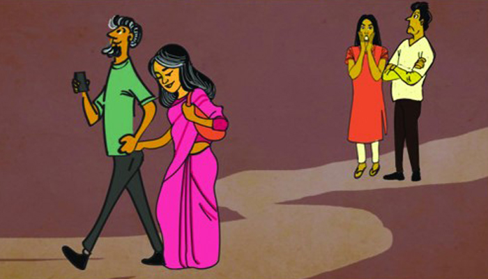 বরের বাবার হাত ধরে পালালেন কনের মা!