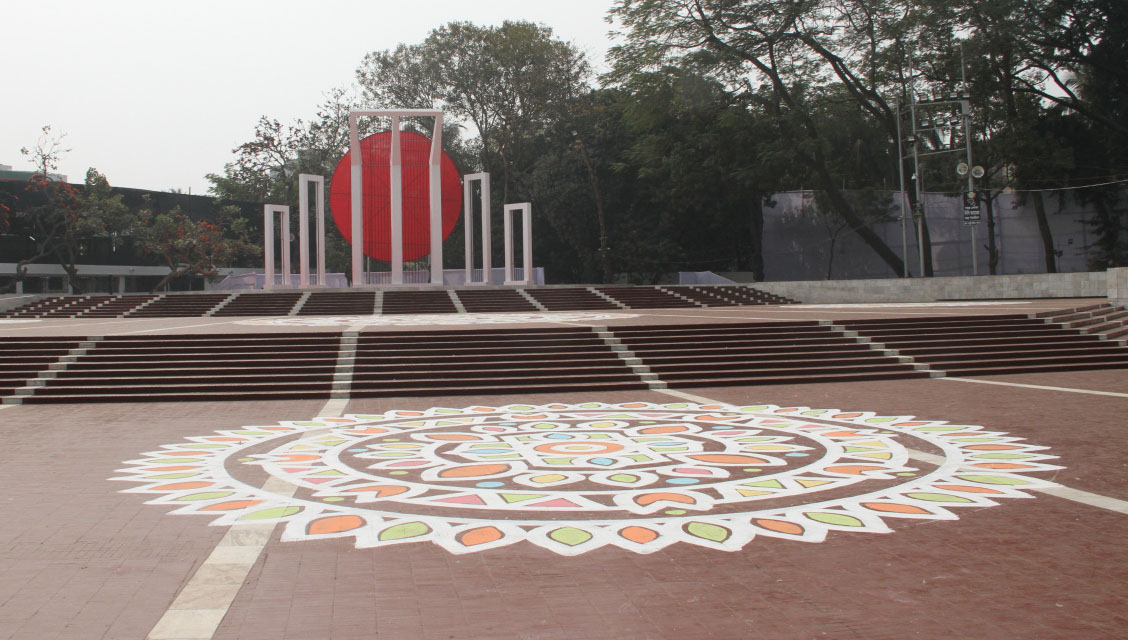 শ্রদ্ধা জানাতে প্রস্তুত শহীদ মিনার