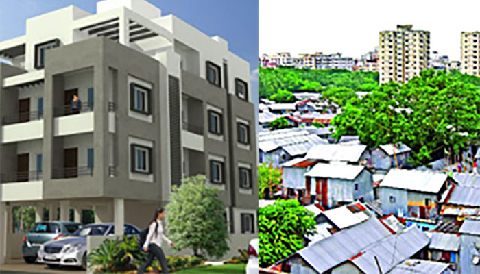 প্লট নয়, এবার বস্তিবাসীর জন্য ফ্লাট