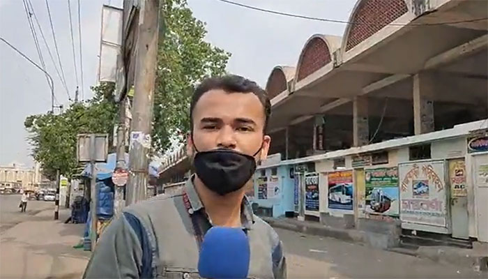 গণপরিবহন বন্ধে গাবতলী বাস টার্মিনাল