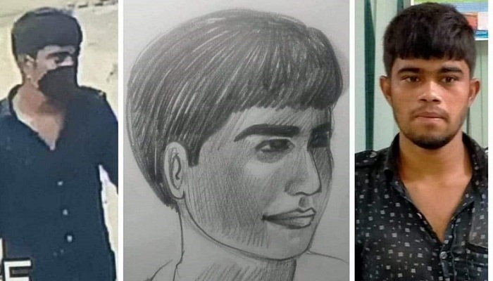 শিল্পীর পেন্সিলে আঁকা স্কেচ দেখে ধর্ষক গ্রেপ্তার