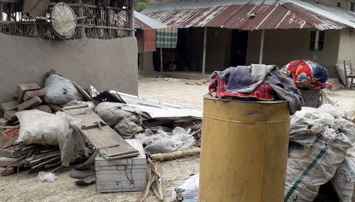 রাণীনগরে বাকপ্রতিবন্ধী নারীর ঘর ভেঙে দিলেন প্রতিবেশী