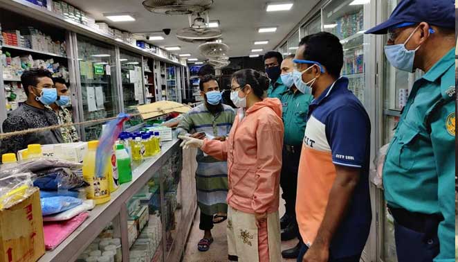 ভেজাল করোনা সুরক্ষাসামগ্রী বিক্রির দায়ে জরিমানা