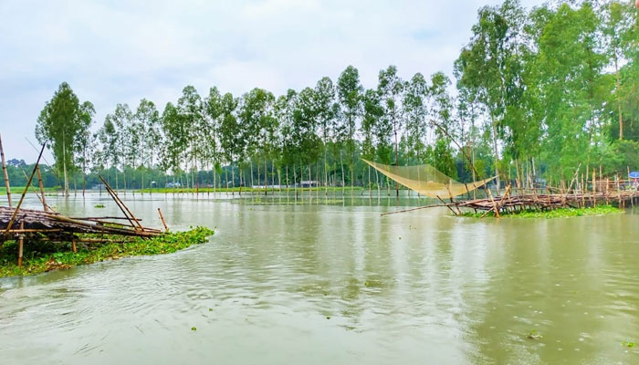 ভেসে গেছে সাঁকো, দুর্ভোগে ৮ গ্রামের মানুষ