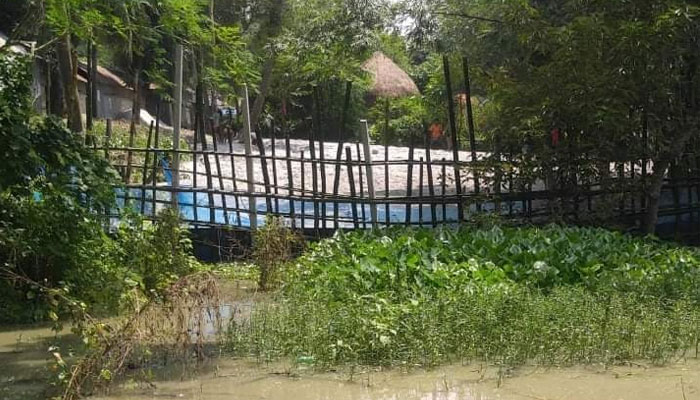 সিংগাইরের চারিগ্রামে খাল ভরাটের প্রতিযোগিতা
