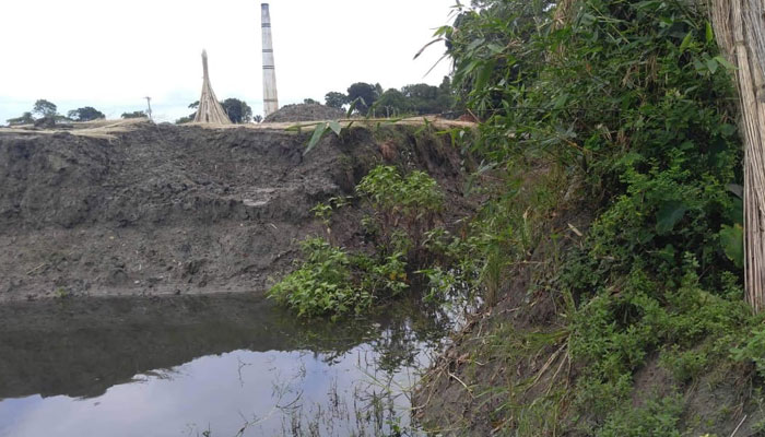 সিংগাইরের চারিগ্রামে খাল ভরাটের প্রতিযোগিতা