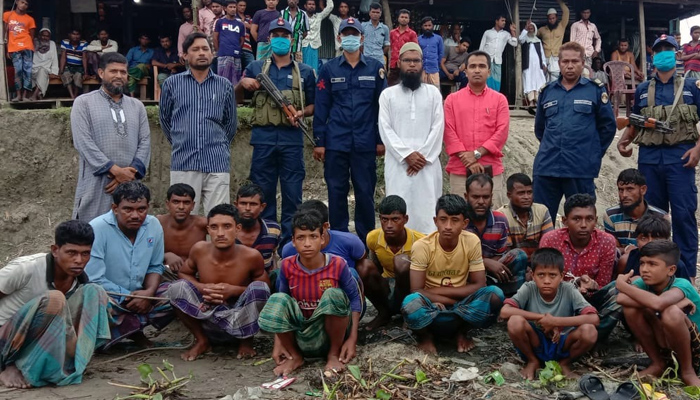 তজুমদ্দিনে ১৬ জেলে আটক