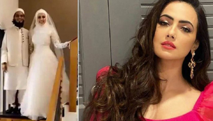 বুজুর্গ আলেমকে বিয়ে করলেন বলিউড অভিনেত্রী সানা খান