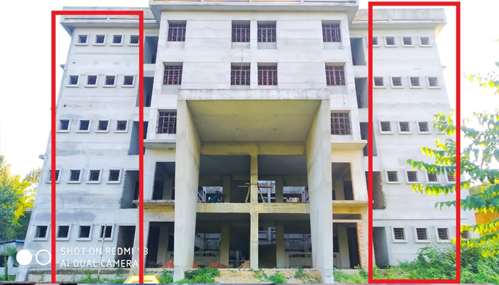 অপরিকল্পিত নকশায় দৃষ্টিকটু কুবির বঙ্গবন্ধু হল
