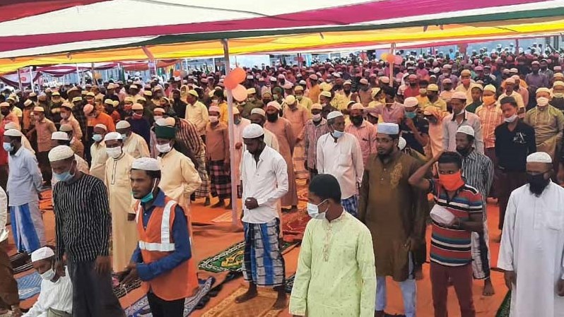 ভাসানচরে প্রথম ঈদ উদযাপনে রোহিঙ্গারা