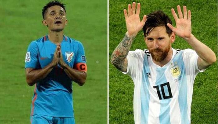 মেসি ও আলিকে টপকে দু'নম্বরে সুনীল ছেত্রী, শীর্ষে রোনালদো