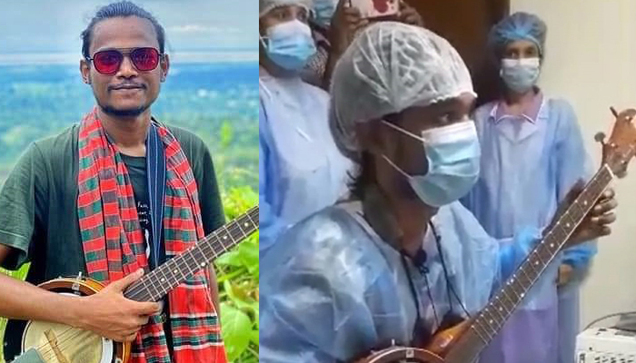 হাসপাতালে করোনা রোগীদের মনোবল বাড়াতে জবি শিক্ষার্থীর গান