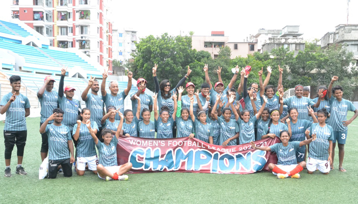 রোমাঞ্চকর ম্যাচে চ্যাম্পিয়ন বসুন্ধরা কিংসের মেয়েরা