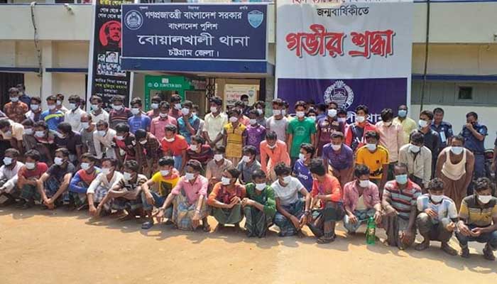 উখিয়া ক্যাম্প থেকে পালানো ৭৪ রোহিঙ্গা চট্টগ্রামে আটক