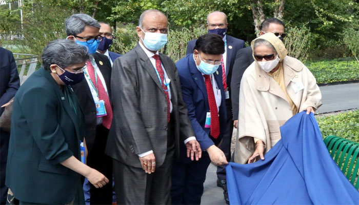 জাতিসংঘ সদর দপ্তরে বঙ্গবন্ধুর নামে বেঞ্চ উদ্বোধন