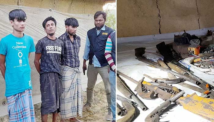 রোহিঙ্গা ক্যাম্পের পাহাড়ে অস্ত্র কারখানা, আটক ৩