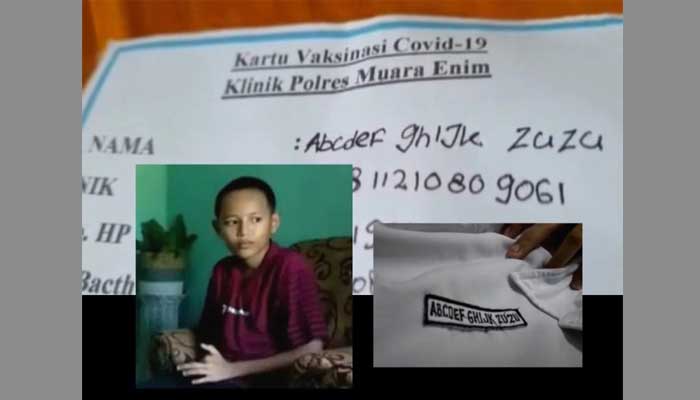 অদ্ভুত নামের বিড়ম্বনায় ইন্দোনেশিয়ার ১২ বছরের বালক