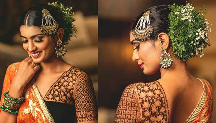 ‘মেহেদি ব্লাউজ’ পরে আলোড়িত হলেন তরুণী