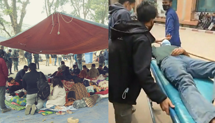 শাবিতে আমরণ অনশন অব্যাহত, এক শিক্ষার্থী হাসপাতালে