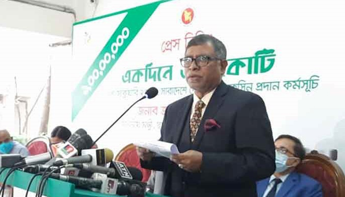 ২৬ ফেব্রুয়ারির পরও টিকা কার্যক্রম চলমান থাকবে: স্বাস্থ্যমন্ত্রী       
