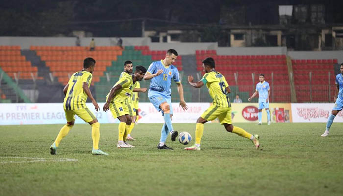 অপরাজিত ঢাকা আবাহনীকে থামিয়ে দিল চট্টগ্রাম আবাহনী