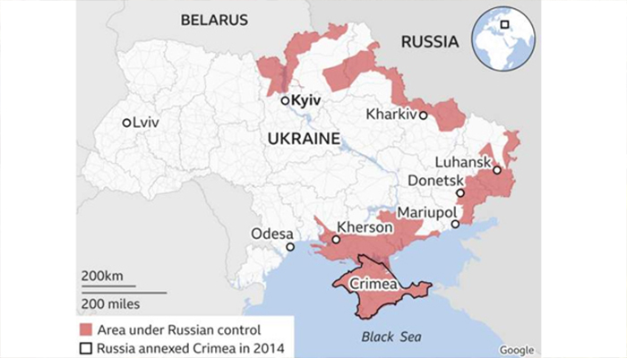 ইউক্রেনের দ্বিতীয় বৃহত্তম শহর খারকিভ দখল করলো রাশিয়া