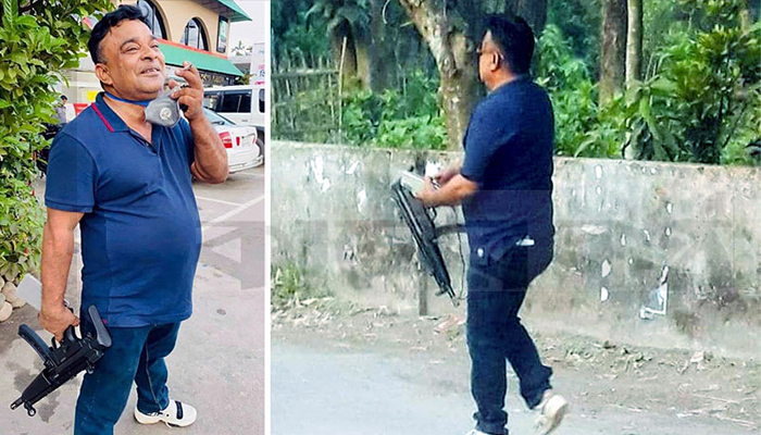 আগ্নেয়াস্ত্র হাতে যুবলীগ ক্যাডারের ছবি ভাইরাল