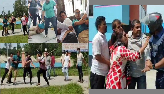 শ্রীনগরে বিএনপির মিছিলে ছাত্রলীগের হামলা, আহত ৫০