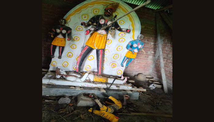 শেরপুরে কালী প্রতিমা ভাঙচুর