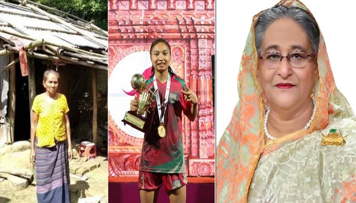 গোলরক্ষক রূপনাকে বাড়ি উপহার প্রধানমন্ত্রীর