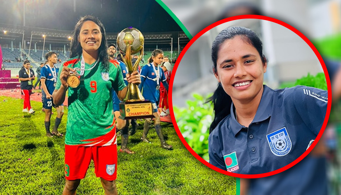 গোপালপুরে ফুটবল রানি কৃষ্ণার গ্রামে জয়োল্লাস