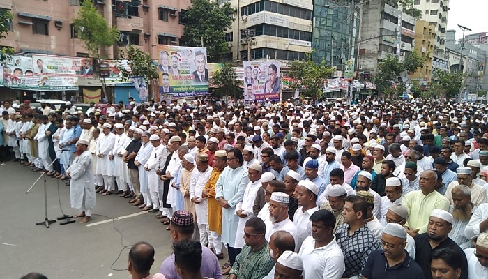 নয়াপল্টনে নিহত শাওনের গায়েবানা জানাজা