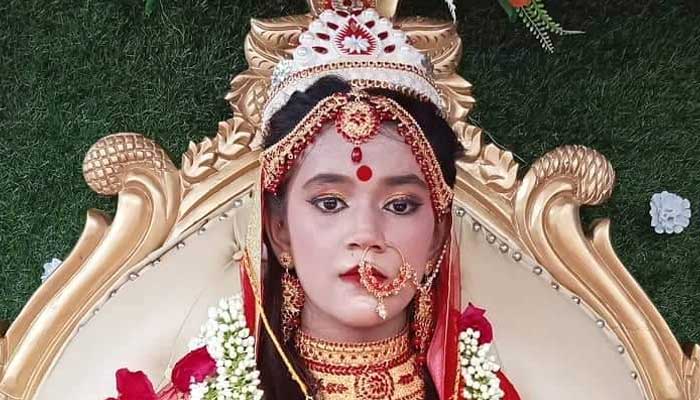 শচীঅঙ্গন ধামে ‘ভৈরবী’ নামে কুমারী পূজা অনুষ্ঠিত