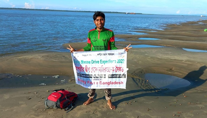 মাদক ও প্লাস্টিকের বিষয়ে সচেতনতায় উপকূলে ১১০ কি.মি. পরিভ্রমণ