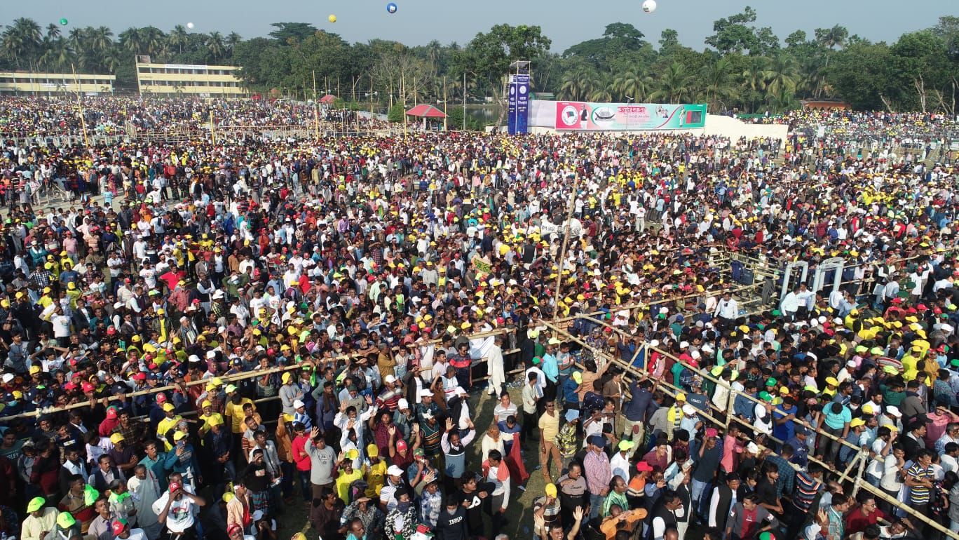 যশোরে প্রধানমন্ত্রীর জনসভা জনসমুদ্র