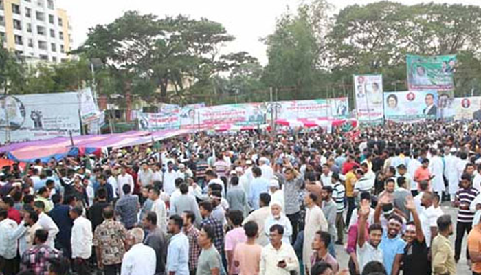 বরিশালে বিএনপির সমাবেশ শুরু