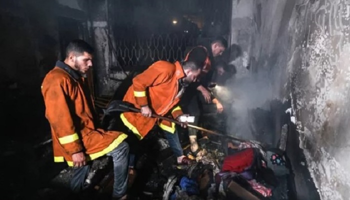 গাজায় শরণার্থী শিবিরে আগুন, ২১ জনের মৃত্যু