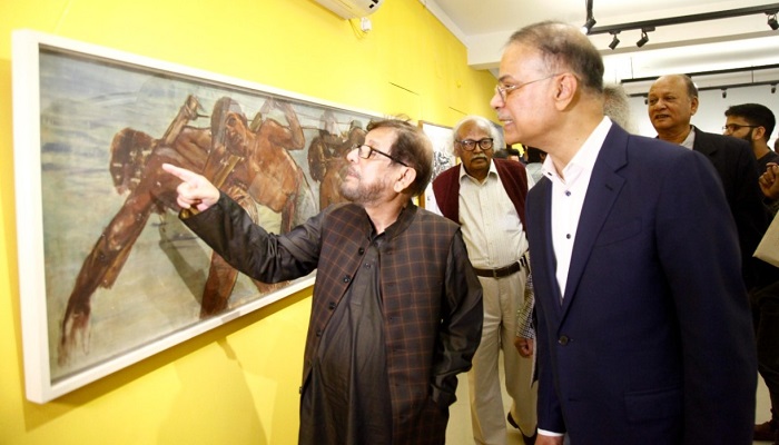 গ্যালারি চিত্রকে শিল্পাচার্যর দুর্লভ ছবির প্রদর্শনী ‘সংগ্রাম’