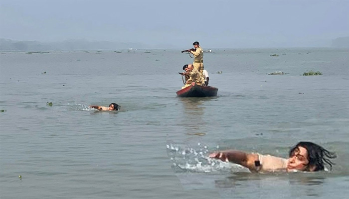 কুমির থাকা সত্ত্বেও নদীতে লাফ দিলেন জায়েদ খান