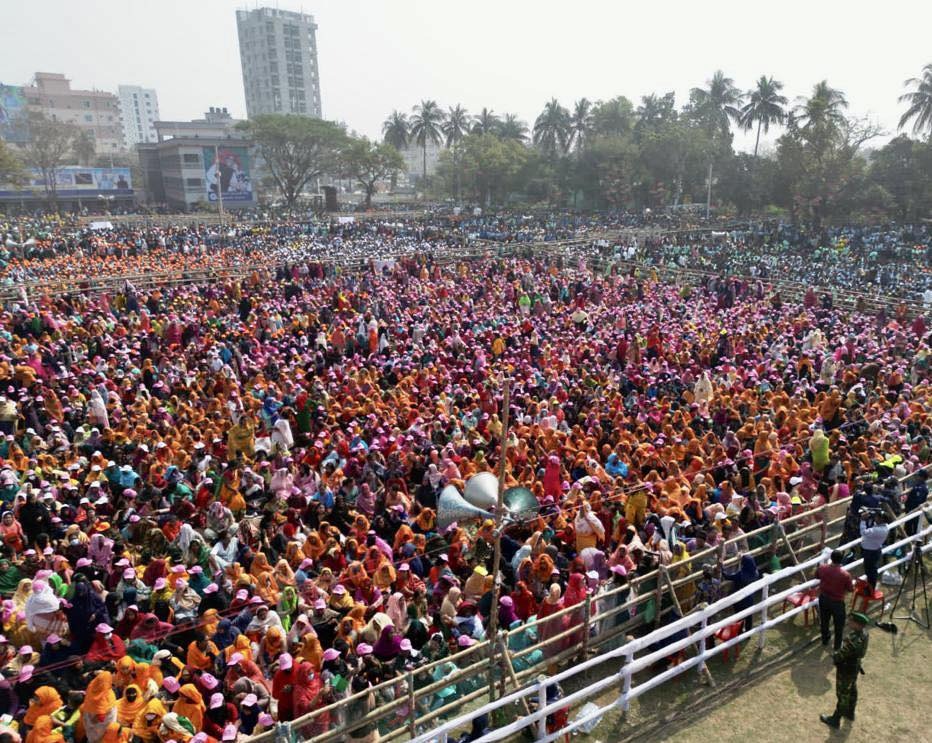 জনসমুদ্র রাজশাহী, সভাস্থল কানায় কানায় পূর্ণ