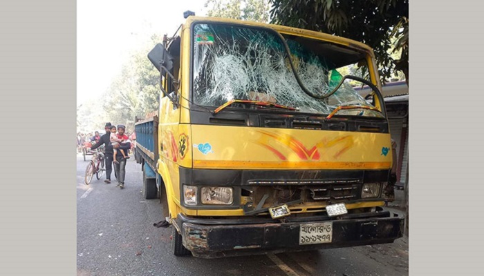 ফরিদপুরে ট্রাকের ধাক্কায় ভ্যানচালক নিহত