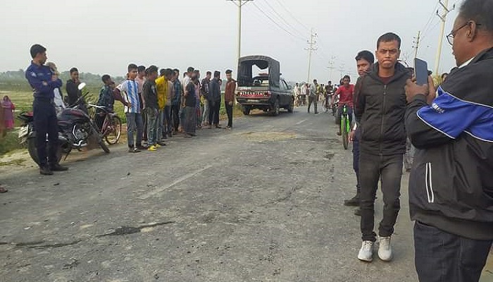 ট্রাকের চাকায় পিষ্ট হয়ে যুবক নিহত