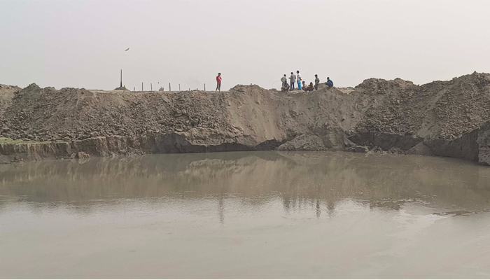 শান্তিগঞ্জের ছাইয়া কিত্তা বাঁধে ভাঙ্গন