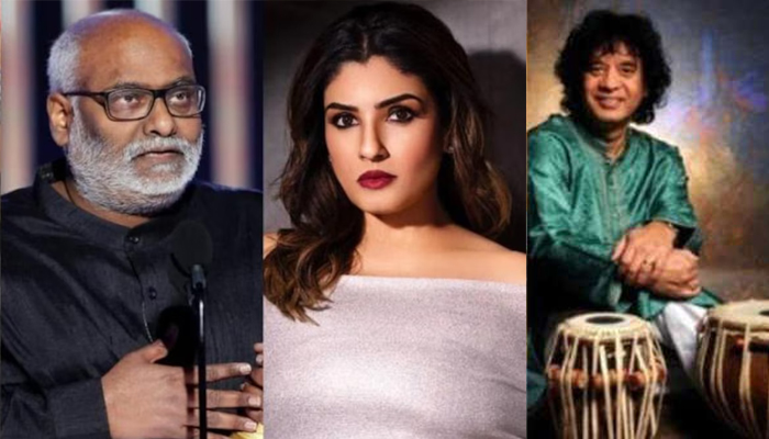 পদ্মশ্রী পুরস্কার পেলেন রাভিনা-কিরাভানি-জাকির হুসেইন
